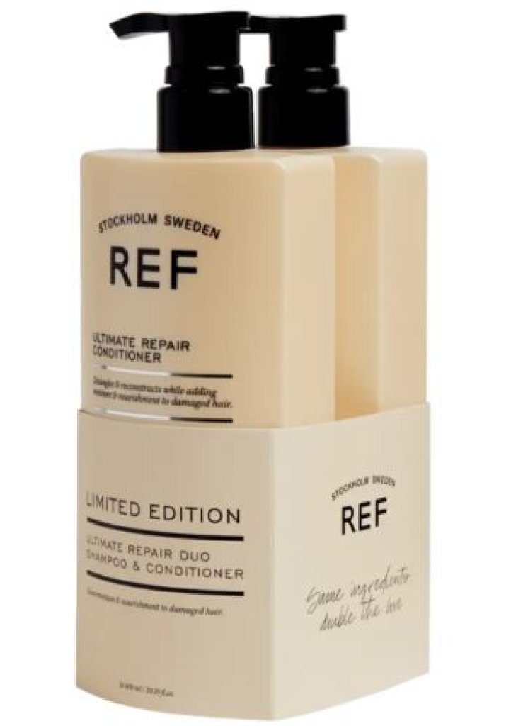 REF Duo Set Shampoo + Conditioner 600 ml Ultimate Repair - Flu Hair and Make-up