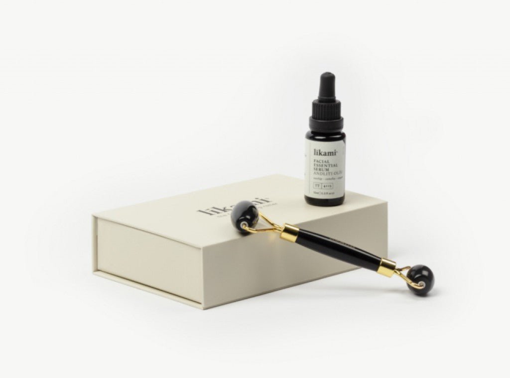Set FACIAL SERUM + STONE ROLLER - Flu Hair and Make-up